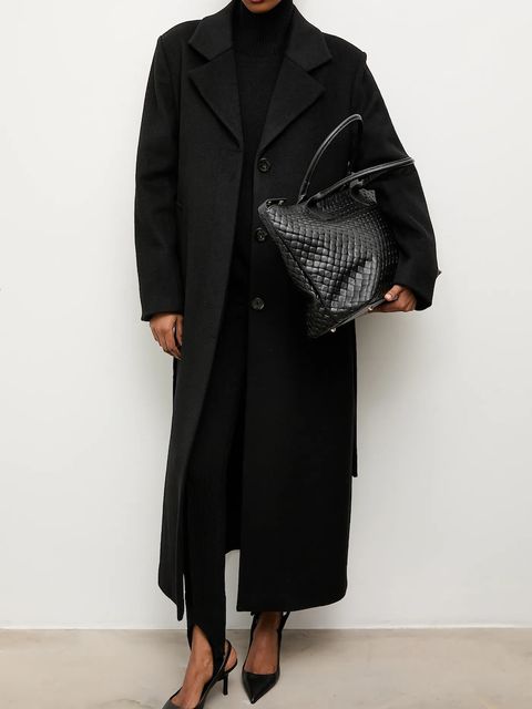 Answear.LAB płaszcz damski kolor czarny przejściowy - zdjęcie produktu nr 1