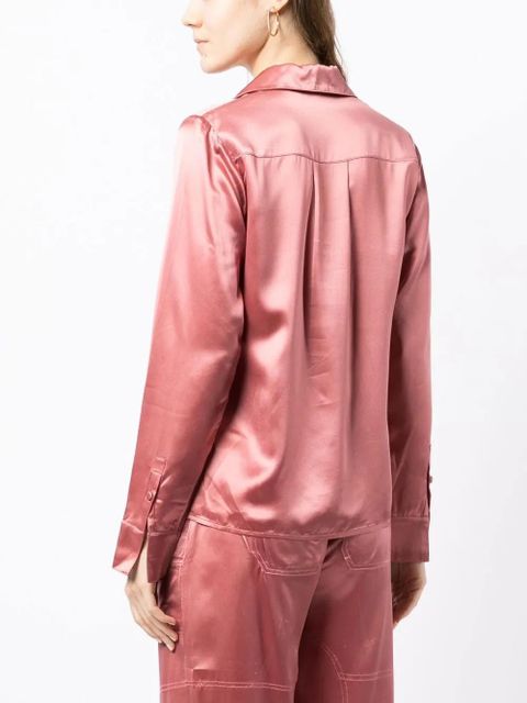 Cult Gaia Yoona satin link shirt - Pink