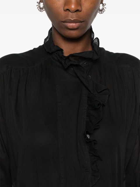 MARANT ÉTOILE Pamiala ruffle-trim blouse - Black