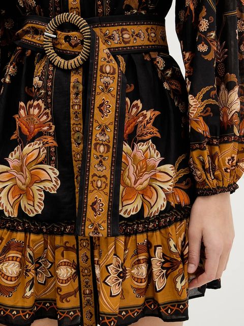 Farm Rio sukienka bawełniana kolor czarny mini rozkloszowana 344142