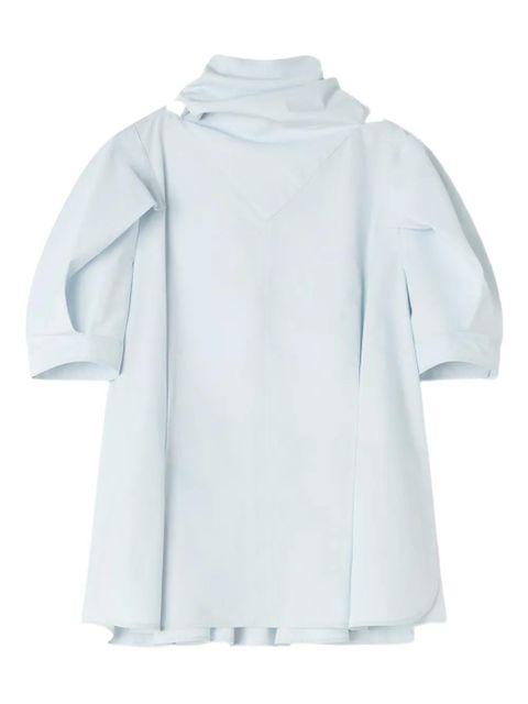 Lanvin tie-detail gathered blouse - Blue - zdjęcie produktu nr 1