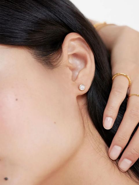 Monica Vinader Diamond Essential stud earrings - Gold