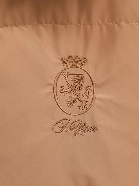 Tommy Hilfiger kurtka puchowa kolor brązowy zimowa oversize WW0WW47294