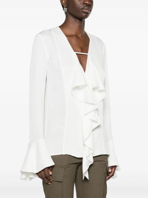 Givenchy 4G-jacquard silk blouse - White - zdjęcie produktu nr 2