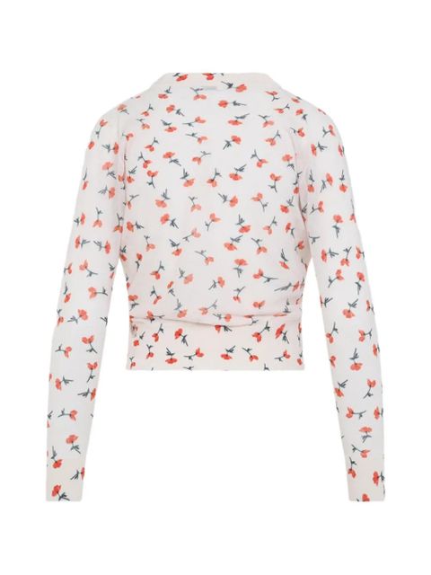 Jil Sander floral collared knitwear - White - zdjęcie produktu nr 2