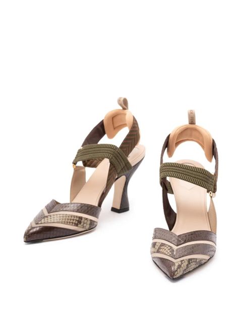 FENDI 85mm Colibrì heeled pumps - Brown - zdjęcie produktu nr 2