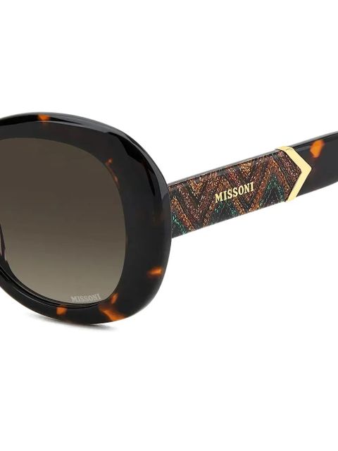 MISSONI EYEWEAR oversize-frame sunglasses - Brown