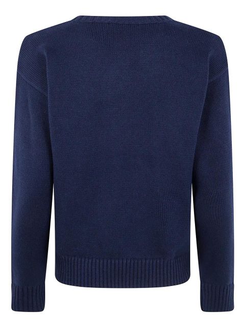 Lauren Ralph Lauren dog-embroidered crew-neck sweater - Blue - zdjęcie produktu nr 2