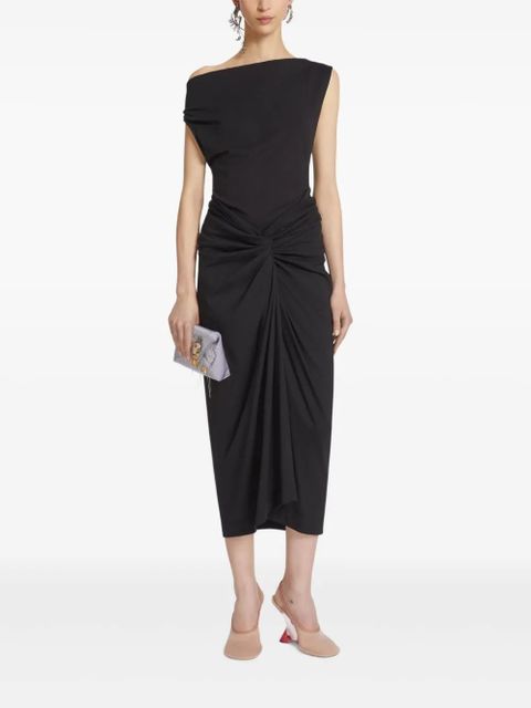 DRIES VAN NOTEN off-shoulder jersey top - Black - zdjęcie produktu nr 2