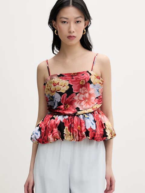 Gestuz bluzka na ramiączkach damska z dodatkiem jedwabiu - zdjęcie produktu nr 1