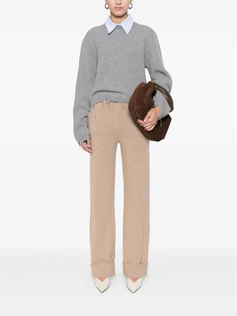 SOLOTRE ribbed-knit sweater - Grey