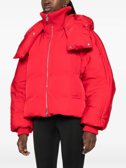 Sportmax ribbed collar jacket - Red