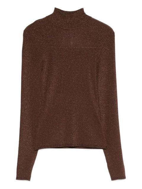 Self-Portrait high-neck top - Brown - zdjęcie produktu nr 1