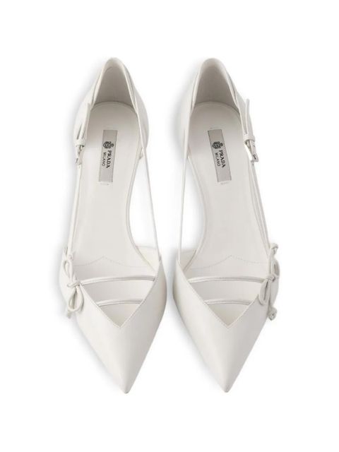 Prada leather pumps - White
