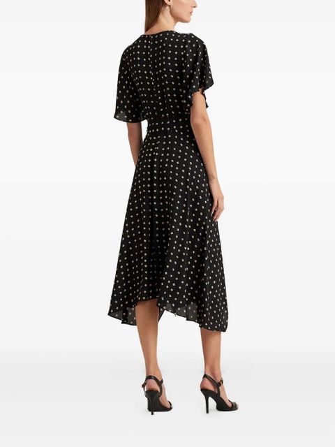 Lauren Ralph Lauren geometric-print midi dress - Black