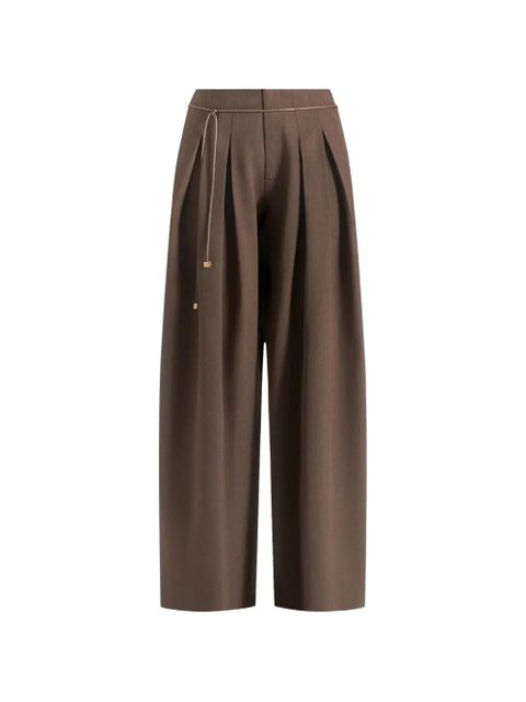 Manière De Voir Flora pleated belted trousers - Brown - zdjęcie produktu nr 1