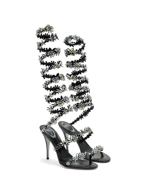 René Caovilla 100mm Eva crystal-embellished sandals - Black - zdjęcie produktu nr 2
