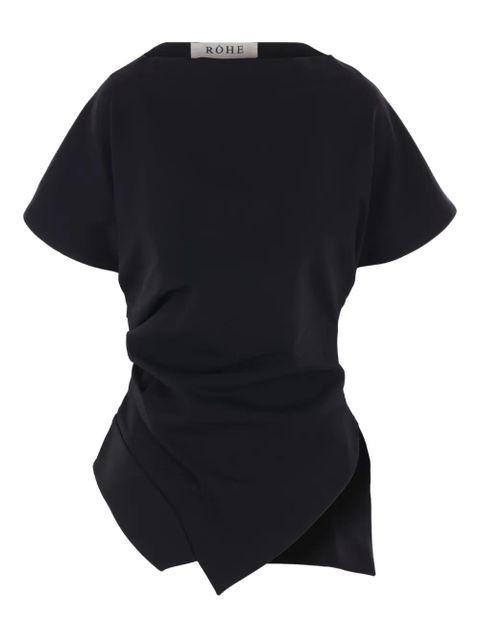 Róhe asymmetrical draped top - Black - zdjęcie produktu nr 1
