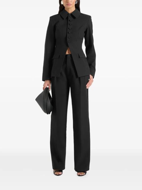 Manière De Voir Harper detachable-collar cinched blazer - Black