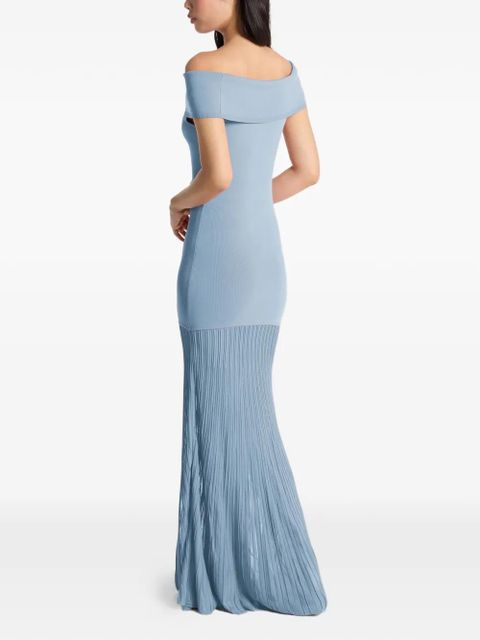 Michael Kors fold over pleated maxi dress - Blue - zdjęcie produktu nr 2