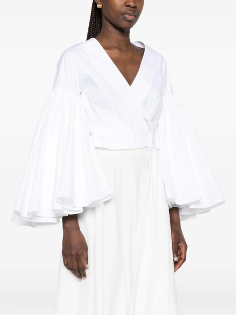 Jacquemus Le Cachs Coeur Paysan wrap-design cropped top - White