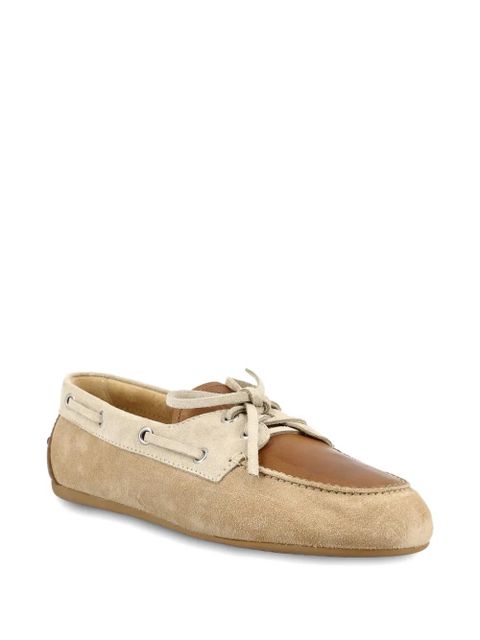 Miu Miu faded suede bow flat shoes - Neutrals - zdjęcie produktu nr 2