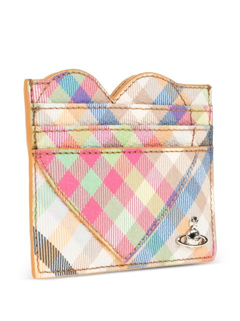 Vivienne Westwood heart-shape checked wallet - Neutrals