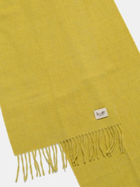 My Alpaca szalik wełniany z alpaki kolor żółty gładki THSINC30180