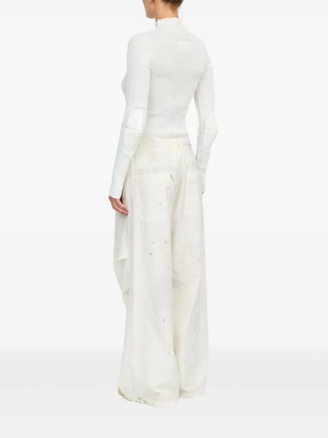 MM6 Maison Margiela paint-splatter trousers - White