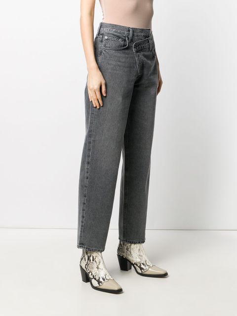 AGOLDE Criss Cross straight-leg jeans - Grey