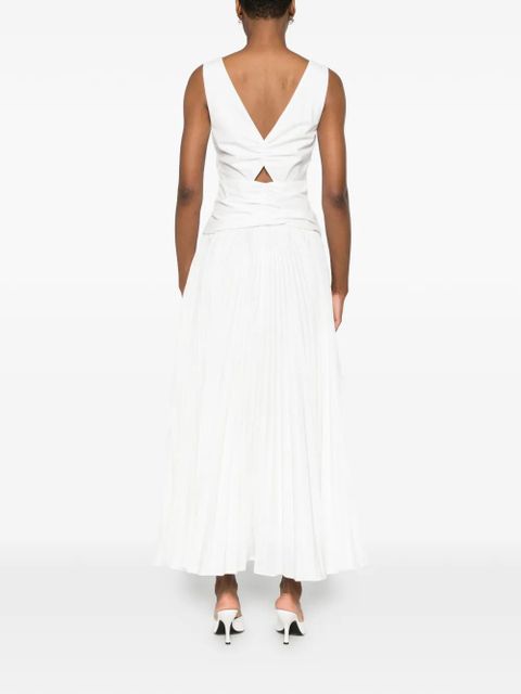 Simkhai Vivianne pleated midi dress - White
