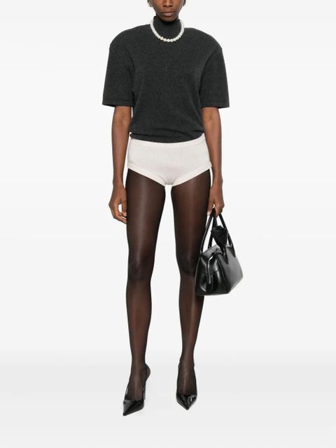 Rowen Rose knitted shorts - White