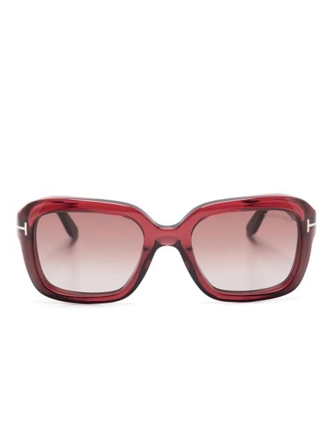 TOM FORD Eyewear Natalia-02 square-frame sunglasses - Red - zdjęcie produktu nr 1