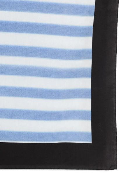 Jean Paul Gaultier striped silk scarf - Blue