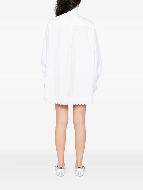 Coperni ruffled pleated dress - White