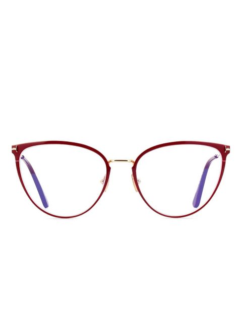 TOM FORD Eyewear cat eye-frame glasses - Red - zdjęcie produktu nr 1