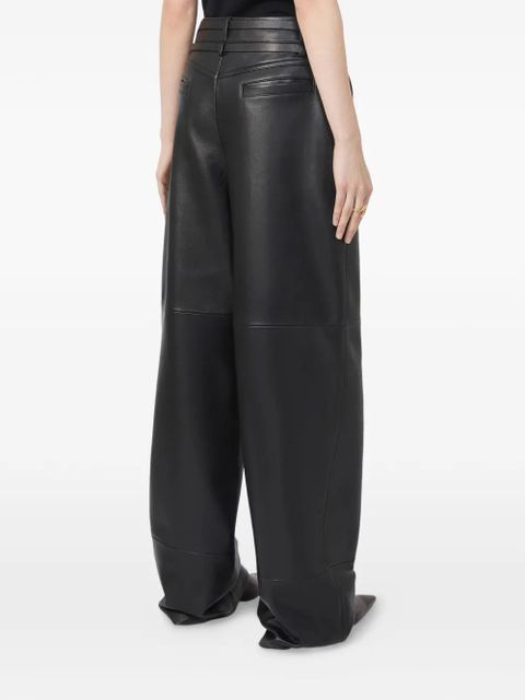 Max Mara GARBO panelled leather trousers - Black - zdjęcie produktu nr 2