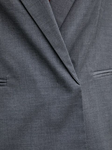 Sisley marynarka kolor szary dwurzędowa gładka 2K2KLW03C