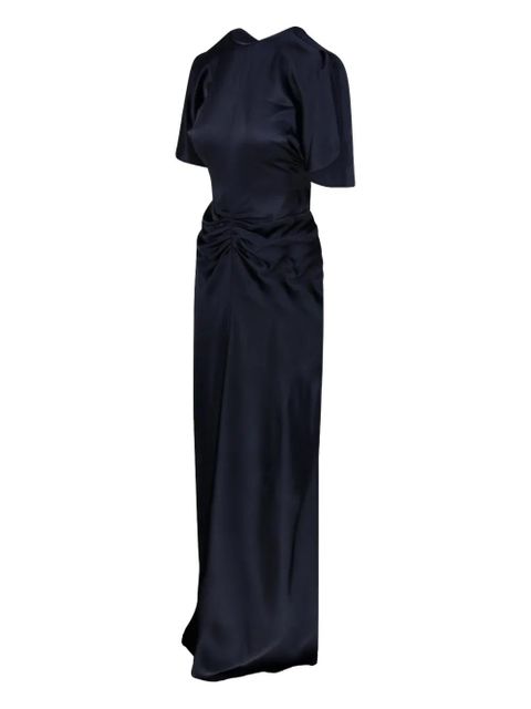 Victoria Beckham Bela ruched-detail dress - Blue