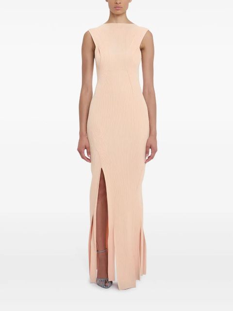 Victoria Beckham pleat-detailing sleeveless maxi dress - Pink
