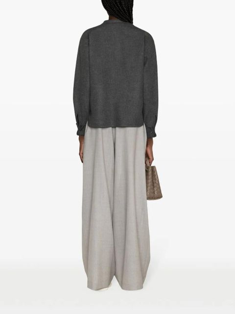 Max Mara Abadan felted-finish shirt jacket - Grey