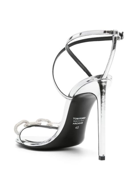 TOM FORD 105mm crystal-embellished sandals - Silver - zdjęcie produktu nr 2