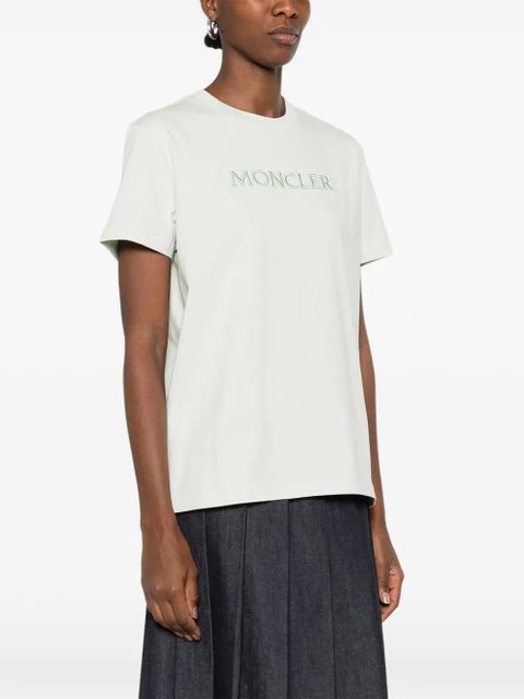 Moncler logo-embroidered T-shirt - Neutrals - zdjęcie produktu nr 2