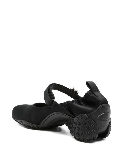 Simone Rocha embellishment-strap ballet sneakers - Black