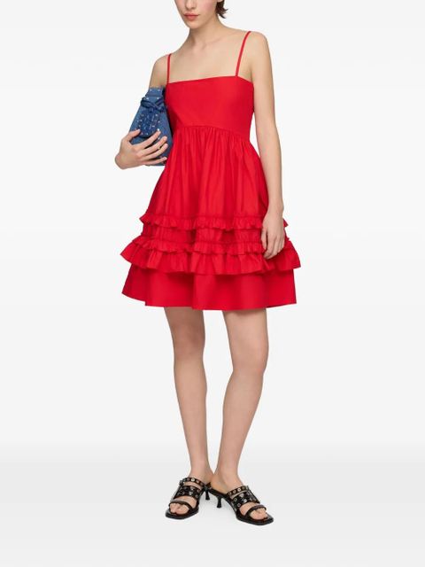 GANNI ruffled tiered mini dress - zdjęcie produktu nr 2