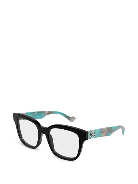 Gucci Eyewear logo square-frame glasses - Black - zdjęcie produktu nr 1
