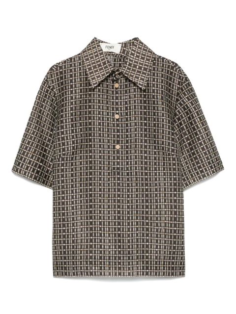 FENDI printed blouse - Brown - zdjęcie produktu nr 1