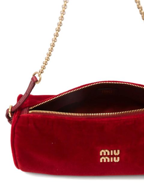 Miu Miu logo-plaque shoulder bag - Red