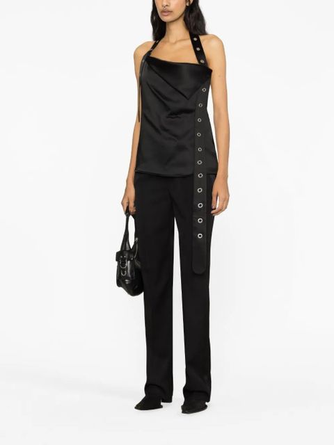 Off-White eyelet-embellished halterneck top - Black - zdjęcie produktu nr 2