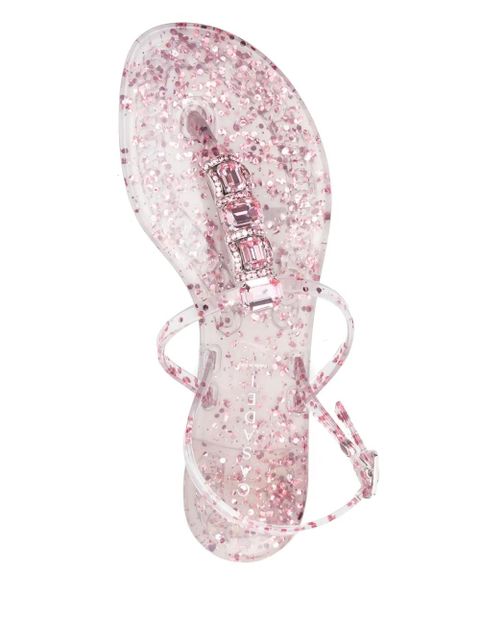 Casadei crustal-embellished jelly sandals - Pink